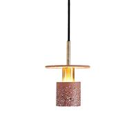 PEYNIR Lampe à Suspension Moderne avec Abat-Jour en terrazzo 3,5 Pouces Mini Lustre E27/E26 Lampes suspendues rétro pour Cuisine, Salle à Manger, Salon, Chambre