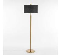 PEYNIR lampe sur pied Placage de matériel Lampe verticale Salon Noir Classique Lampadaire d'angle Abat-jour en tissu Lampe sur pied Lampe haute adaptée à la chambre à coucher lumière debout
