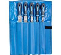 Pferd Jeu de limes, 5 pièces, longueur 300mm, manche ergonomique, étui à roulettes - 11800551