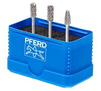 PFERD 21901404 Jeu de fraises sur tige en métal dur Diamètre de la tige 3 mm 3 pièces