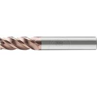 Fraise VHM PFERD TOOLS Ø 16 mm, 4 dents, 2xDC, chanfrein 0,3 mm à 45°, queue HB
