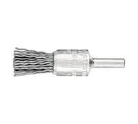 PFERD 43298003 Brosse à pinceau sans torsion en PBU | Ø 15 mm - Diamètre de la tige : 6 mm - Filament SiC Ø 0,90 - pour ponceuse droite, perceuse, arbre de flexion