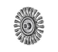 PFERD TOOLS Brosse ronde COMBITWIST avec fixation RBG Ø 125 x 12 mm M14, diamètre du fil en acier inoxydable 0,35 pour meuleuse