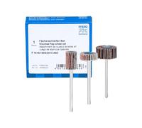 PFERD 44498031 Set de 3 meuleuses à lamelles F Corindon Ø 10 x 15 mm Ø 15 x 5 mm Ø 20 x 10 mm Tige Ø 3 mm A80 pour affûtage fin & finition avec meuleuse droite ou entraînement à arbre courbé, gris