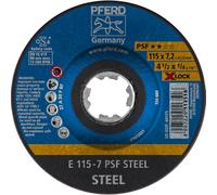 PFERD Disque abrasif E 115-7 PSF STEEL X-LOCK 115x7 mm - 10 pièces