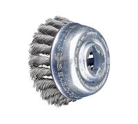 PFERD Brosse de coiffage Ø 80 mm, torsadée, fil d'acier 0,50 mm, raccord X-LOCK, 43306036 - pour un changement d'outil rapide et confortable