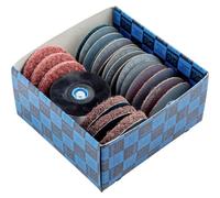 PFERD - COMBIDISC Set de 22 outils de meulage différents, diamètre extérieur 75 mm, avec porte-outils assorti 42790075 - pour un changement rapide d'outil et un travail confortable