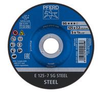 PFERD Disque à ébarber (D125xS7,2mm / acier à moyeu déporté / Contenu : 10 pièces) - 62212626