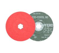 PFERD Disque de fibre COMBICLICK CO-COOL D. 125 mm granul. 80 INOX/aluminium grain cér Quantité:25
