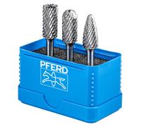 PFERD Jeu de fraises haute performance en carbure de tungstène ALLROUND 3 pièces dia. 14mm dia. 14mm universel grossier