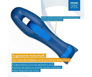 PFERD Jeu de limes/râpes d'usinage 5 pièces dans pochette plastique 200 mm pour l'enlèvement de matière grossier