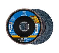 PFERD Lot de 10 disques à lamelles Polifan - 115 mm - Z80 - X-LOCK (22,23 mm) - PSF STEELOX - 67668116 - Pour une grande efficacité grâce à une coupe agressive pour une bonne durée de vie.