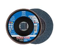 PFERD Lot de 10 disques à lamelles Polifan Power - 125 mm - Z80 - X-Lock (22,23 mm) - SG STEELOX - 67788127 - Pour une efficacité maximale grâce à une coupe agressive.