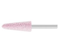 Pferd Meule sur tige Granulométrie 46 EK Diamètre 16 x hauteur 45mm Diamètre de la tige 6mm Forme conique Dureté 0 rose (AR) - 32210274