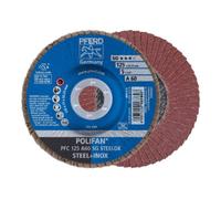 PFERD TOOLS Disque à lamelles POLIFAN PFC conique SG STEELOX acier/acier inoxydable