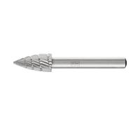 PFERD PFERD Fraise en carbure HSS forme arc pointu Ø 10x20 mm Tige Ø 6 mm Z 3 universel moyen fin brise-copeaux Quantité:1
