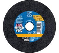 PFERD PSF STEELOX Lot de 10 disques à tronçonner - 76 x 1,0 x 10,0 mm - Droits - 69198287 - Pour acier et acier inoxydable (INOX)