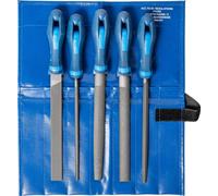 PFERD Set de limes vec manche en bois 6 pièces 100mm coupe 2 pour limage délicat (265 B)