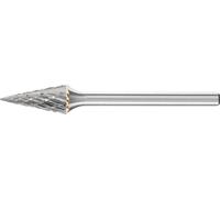 PFERD TOOLS 21215083 Fraise sur tige Carbure de tungstène cône pointu Longueur 43 mm Dimension produit, Ø 6 mm Longueur de