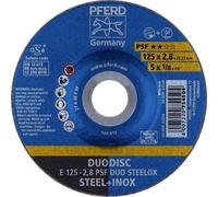 PFERD TOOLS 62012620 E 125-2,8 PSF DUO STEELOX Disque à ébarber à moyeu déporté Diamètre 125 mm Ø de perçage 22.23 mm acier