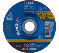 PFERD TOOLS 62012630 E 125-1,9 PSF DUO STEELOX Disque à ébarber à moyeu déporté Diamètre 125 mm Ø de perçage 22.23 mm 10 pc(s)