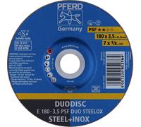 PFERD TOOLS 62017420 E 180-3,5 PSF DUO STEELOX Disque à ébarber à moyeu déporté Diamètre 180 mm Ø de perçage 22.23 mm acier