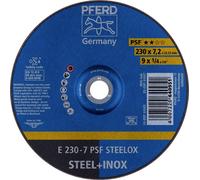 PFERD TOOLS 62023640 E 230-7 PSF STEELOX Disque à ébarber à moyeu déporté Diamètre 230 mm Ø de perçage 22.23 mm acier inoxydable