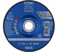 PFERD TOOLS 62222730 E 150-7 SG INOX Disque à ébarber à moyeu déporté Diamètre 150 mm Ø de perçage 22.23 mm acier inoxydable 10