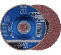 PFERD TOOLS 67608100 PFF 100 A 80 SG STEELOX/16,0 Disque segmenté Diamètre 100 mm Ø de perçage 16 mm Grain 80 acier inoxydable