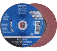 PFERD TOOLS 67612185 PFF 180 A 120 SG STEELOX Disque segmenté Diamètre 180 mm Ø de perçage 22.23 mm Grain 120 acier inoxydable