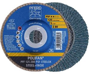 PFERD TOOLS 67668125 PFF 125 Z 80 PSF STEELOX Disque segmenté Diamètre 125 mm Ø de perçage 22.23 mm Grain 80 acier inoxydable, acier 10 pc(s)