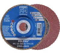 PFERD TOOLS 67708125 PFC 125 A 80 SG STEELOX Disque segmenté Diamètre 125 mm Ø de perçage 22.23 mm Grain 80 acier inoxydable
