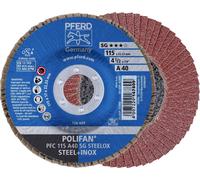 PFERD TOOLS 67744115 PFC 115 A 40 PSF STEELOX Disque segmenté Diamètre 115 mm Ø de perçage 22.23 mm Grain 40 acier inoxydable