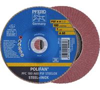 PFERD TOOLS 67746185 PFC 180 A 60 PSF STEELOX Disque segmenté Diamètre 180 mm Ø de perçage 22.23 mm Grain 60 acier inoxydable
