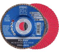PFERD TOOLS 67760425 PFC 125 CO-COOL 40 SG STEELOX Disque segmenté Diamètre 125 mm Ø de perçage 22.23 mm Grain 40 Alliage