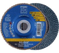 PFERD TOOLS 67766100 PFC 100 Z 60 PSF STEELOX/16,0 Disque segmenté Diamètre 100 mm Ø de perçage 16 mm Grain 60 acier inoxydable