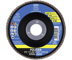 PFERD TOOLS 69300937 PFC 115 Z 60 START STEELOX Disque segmenté Diamètre 115 mm Ø de perçage 22.23 mm Grain 40 10 pc(s)
