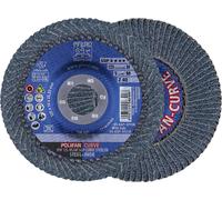 PFERD Lot de 2 disques à lamelles Polifan Curve - Diamètre : 125 mm - Largeur M (11 mm) - Z40 - SGP Steel OX - 69398197 - Pour un traitement précis des joints de gorge