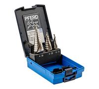 PFERD Jeu de forets étagés HSS 3 pièces Ø 4–30 mm, tige 3 surfaces 25201046