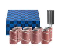 PFERD TOOLS Assortiment de manchons abrasifs, 13 pièces, corindon, Ø 15x30 mm, A60, 80, 150, 240 avec support, tige Ø 6 mm