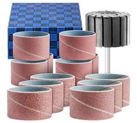 Set de manchons abrasifs cheval 13 pces corindon Ø 45x30mm A40,60,80,150 avec support Ø de tige 6 mm