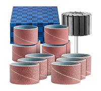PFERD TOOLS Assortiment de manchons abrasifs, 13 pièces, corindon, Ø 45x30 mm, A40, 60, 80, 150 avec support, tige Ø 6 mm