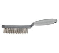 PFERD TOOLS Brosse à main avec corps en plastique et poignée ergonomique HBUP 3 rangées fil en acier inoxydable 0,40