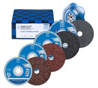 PFERD TOOLS COMBICLICK Kit de rondelles fibre Ø125mm VRH A100C, 180M, 240F et PNER W F avec plateau-support CC-H-GT pour la finition