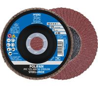 PFERD TOOLS Disque à lamelles POLIFAN PFC conique SG STEELOX acier/acier inoxydable