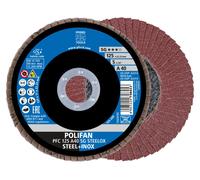 PFERD TOOLS Disque à lamelles POLIFAN PFC conique SG STEELOX acier/acier inoxydable