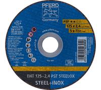 PFERD TOOLS Disque à tronçonner EHT droit Ligne universelle PSF STEELOX pour acier/acier inoxydable