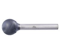 PFERD TOOLS Fraise sur tige haute performance en carbure MICRO boule KUD Ø 16x14 mm Tige Ø 6 mm Revêtement HICOAT pour l'usinage de précision