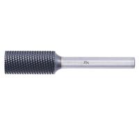 PFERD TOOLS Fraise sur tige haute performance en carbure MICRO Cylindre ZYAS à denture frontale Ø 12x25 mm Ø de tige 6 mm Revêtement HICOAT pour la finition