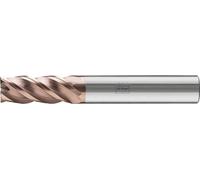 PFERD TOOLS Fraise VHM Ø5 mm, 4 tranchants, 2xDC, chanfrein 0,1 mm 45°, revêtement TiAlSiN, queue HA